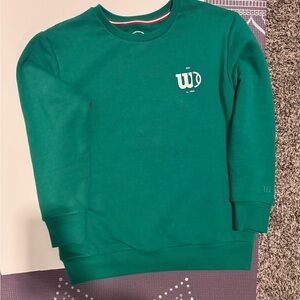 Wilson Sporting Goods Girls fleece Tennis Court Crewneck Sweatshirt XL